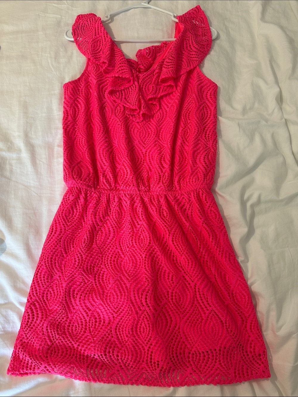 Lilly Pulitzer Hot Pink Lace Romper, Size M